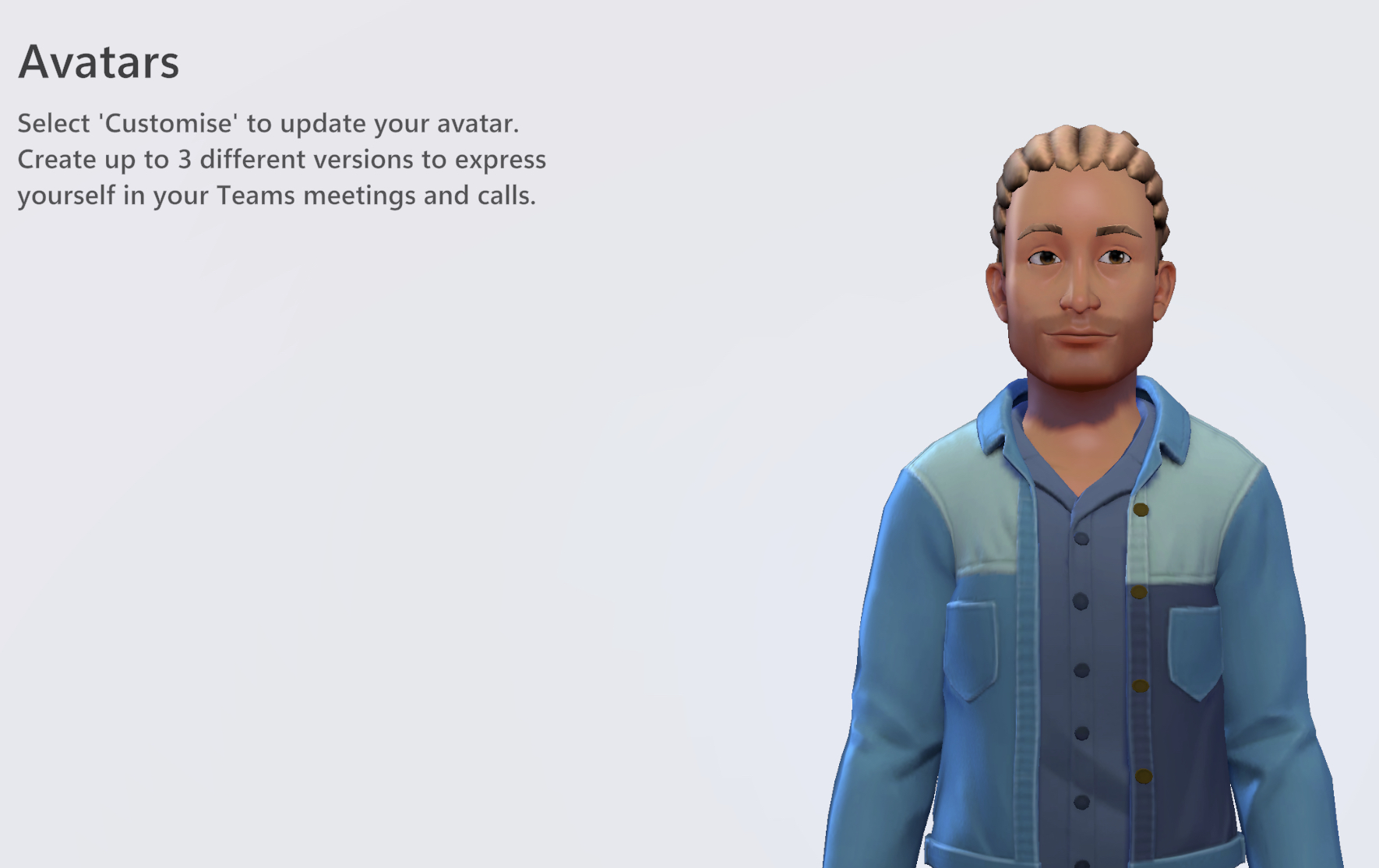 Microsoft Mesh avatar creation