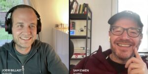Joeri Billast and Sam Ewan, SVP at CoinDesk at the Web3 CMO Stories podcast