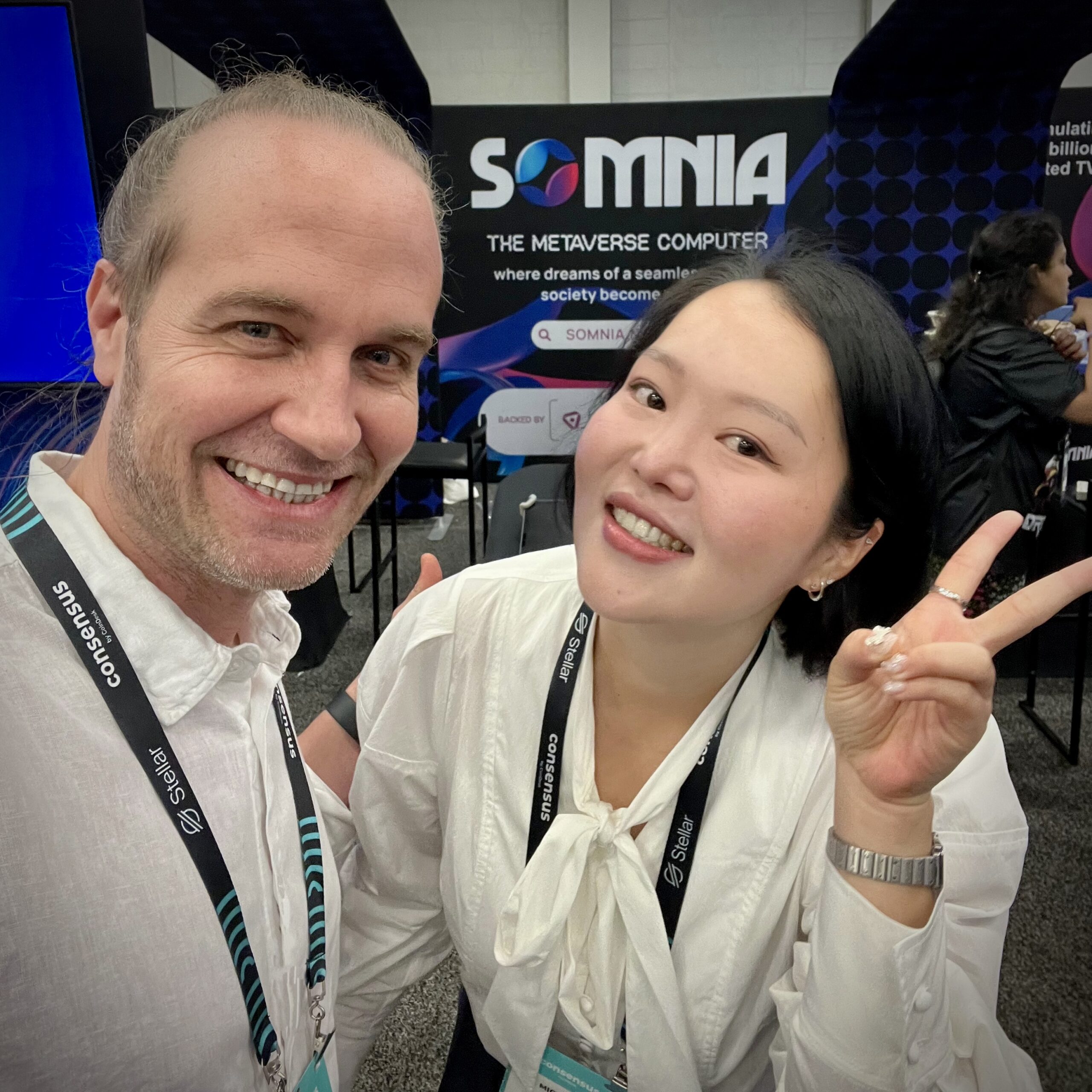 Joeri Billast and Michelle Kang at Consensus 2024 in Austin