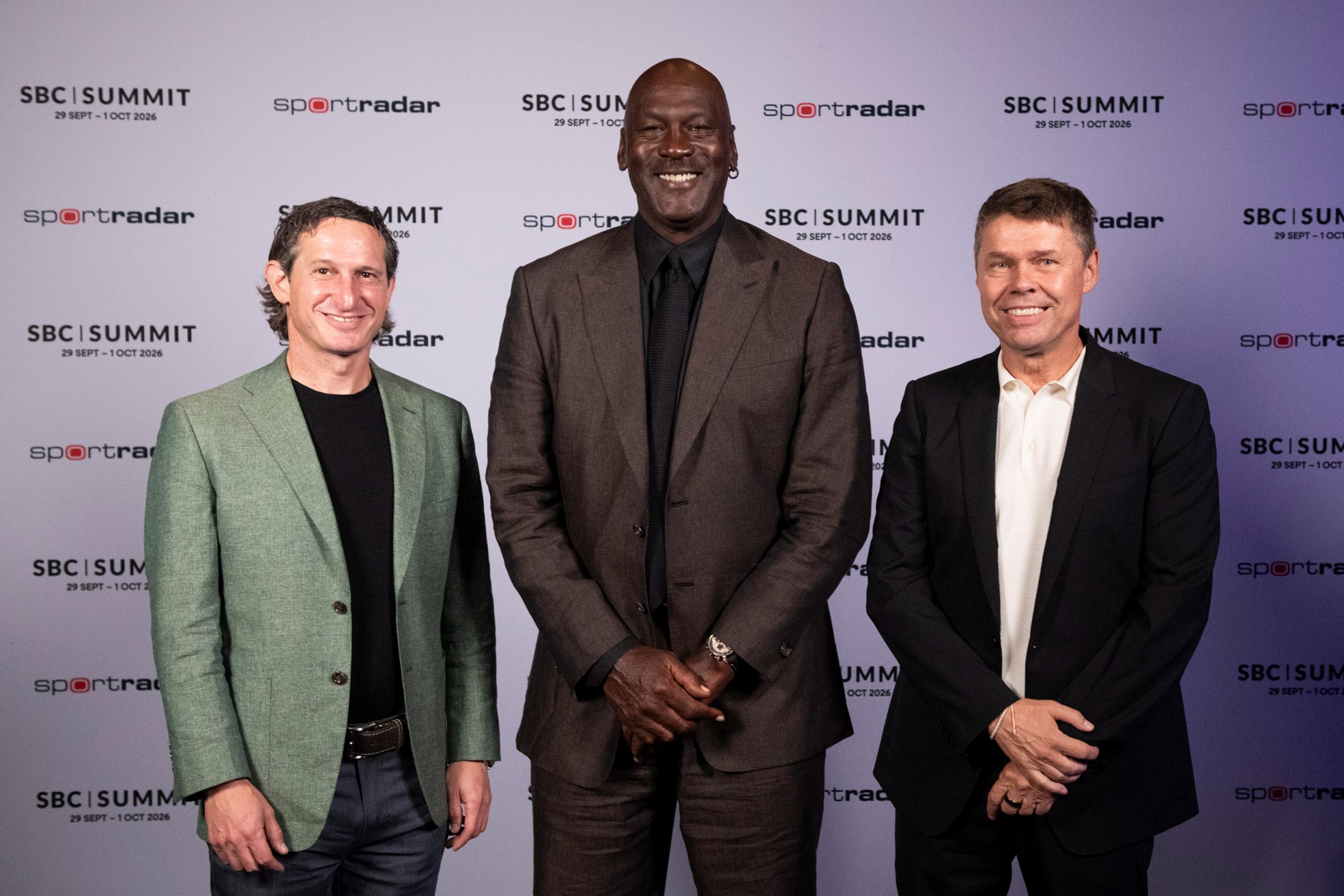 Michael Jordan with Jason Robins and Carsten Koerl backstage at SBC Summit 2026 in Lisbon Michael Jordan with Jason Robins and Carsten Koerl backstage at SBC Summit 2026 in Lisbon